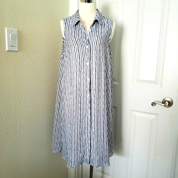 Ronni Nicole Semi Sheer Button Front Dress - Picture 1 of 6